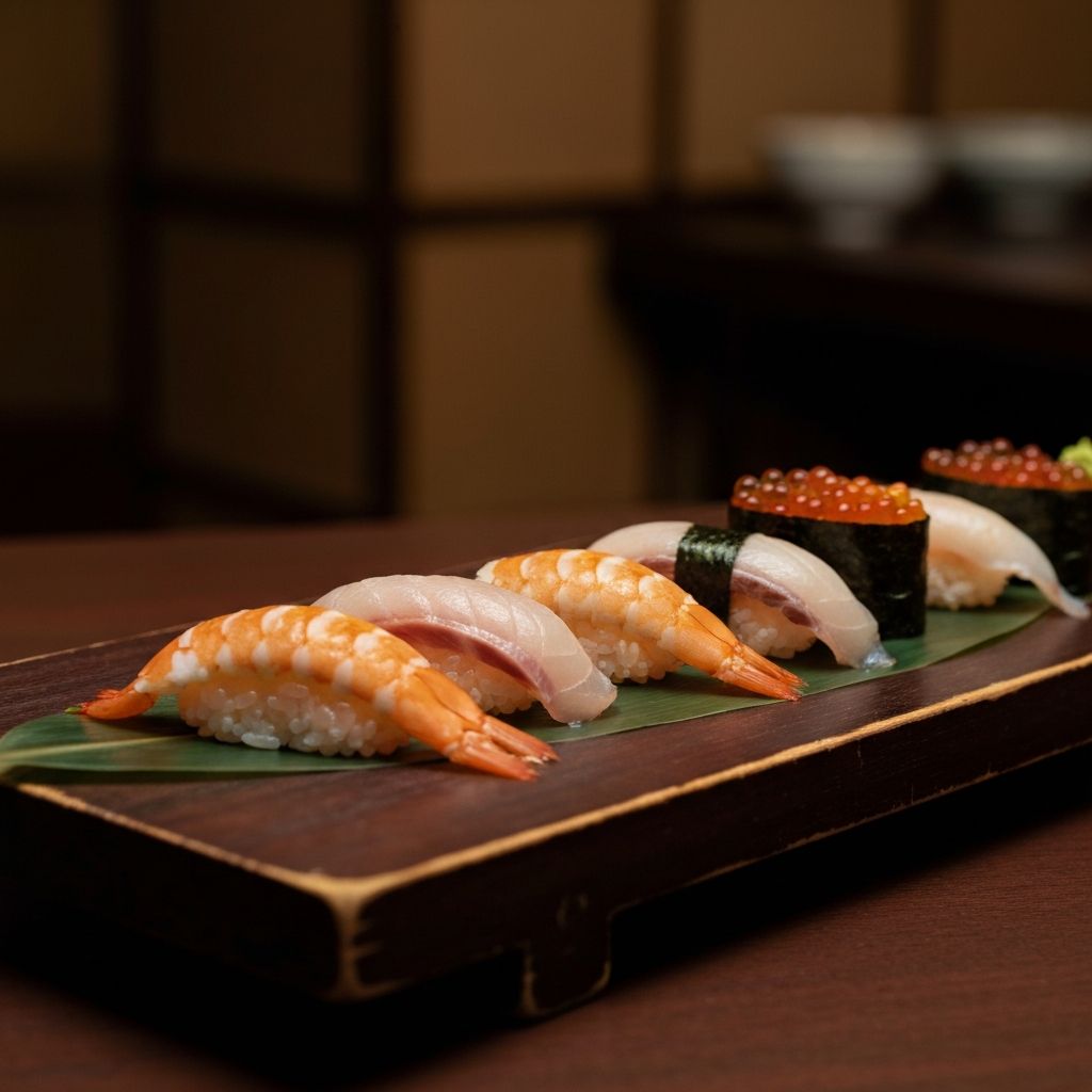Chef preparing sushi